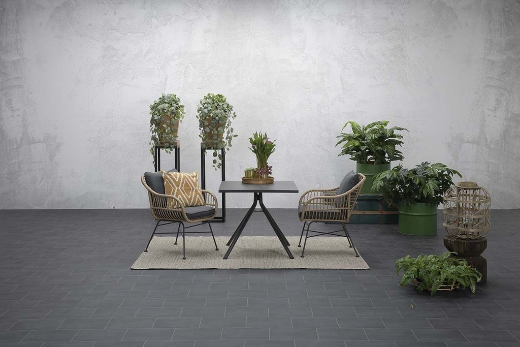Garden Imp. | Tafel, Rimini, loungetafel, 80 x 80 cm, carbon black, aluminium