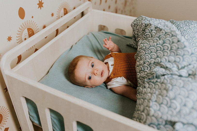 Plum Plum | Dekbedovertrek Wieg Ylber Blauw 80x80cm 