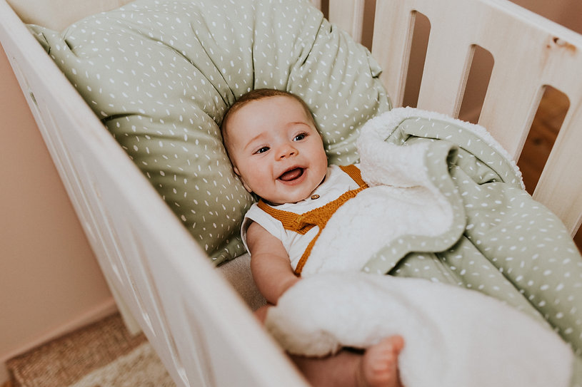 Plum Plum | Deken Wieg Dot Pistache Groen 80x100cm         