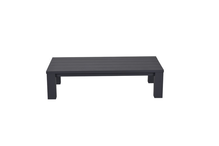 Garden Imp. | Tafel, San Francisco, Salontafel, 140 x 70 x 40 cm, Carbon Black, Zwart, Aluminium
