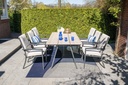 Garden Imp. | Zetel/Stoel, Sergio, Diningstoel, 72.5 x 60 x 93 cm, Carbon Black, Zwart/Grijs, Alu Frame, Incl. 2 Kussens: Desert Sand
