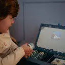 Little Dutch | Educatief Speelgoed Verhalen Projector Zaklamp Blauw