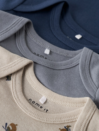 Name it | Body Boys Ls Airplane Peyote/ Isignia Blue 3-pack