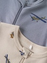 Name it | Kruippak Boys Zip Airplane Peyote/Tradewinds