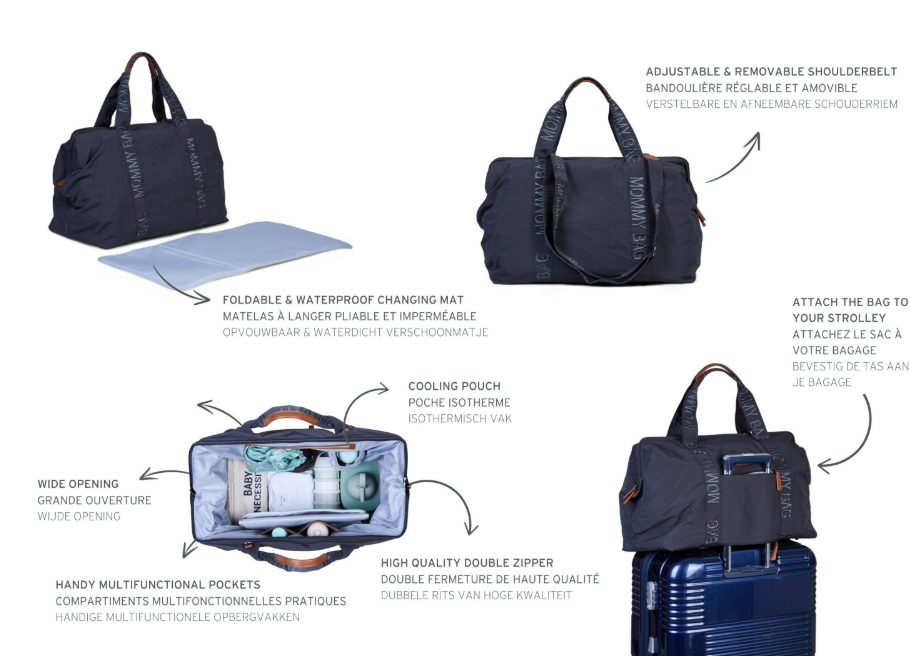 Childhome | Verzorgingstas Mommy Bag Signature Urban Antraciet