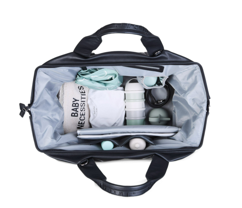 Chilhome | Verzorgingstas Mommy Bag Signature Simili Leder Black