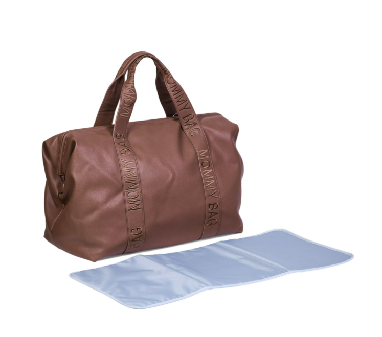 Chilhome | Verzorgingstas Mommy Bag Signature Simili Leder Donker Bruin