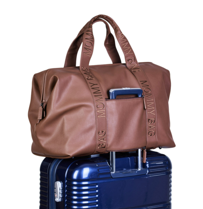Chilhome | Verzorgingstas Mommy Bag Signature Simili Leder Donker Bruin