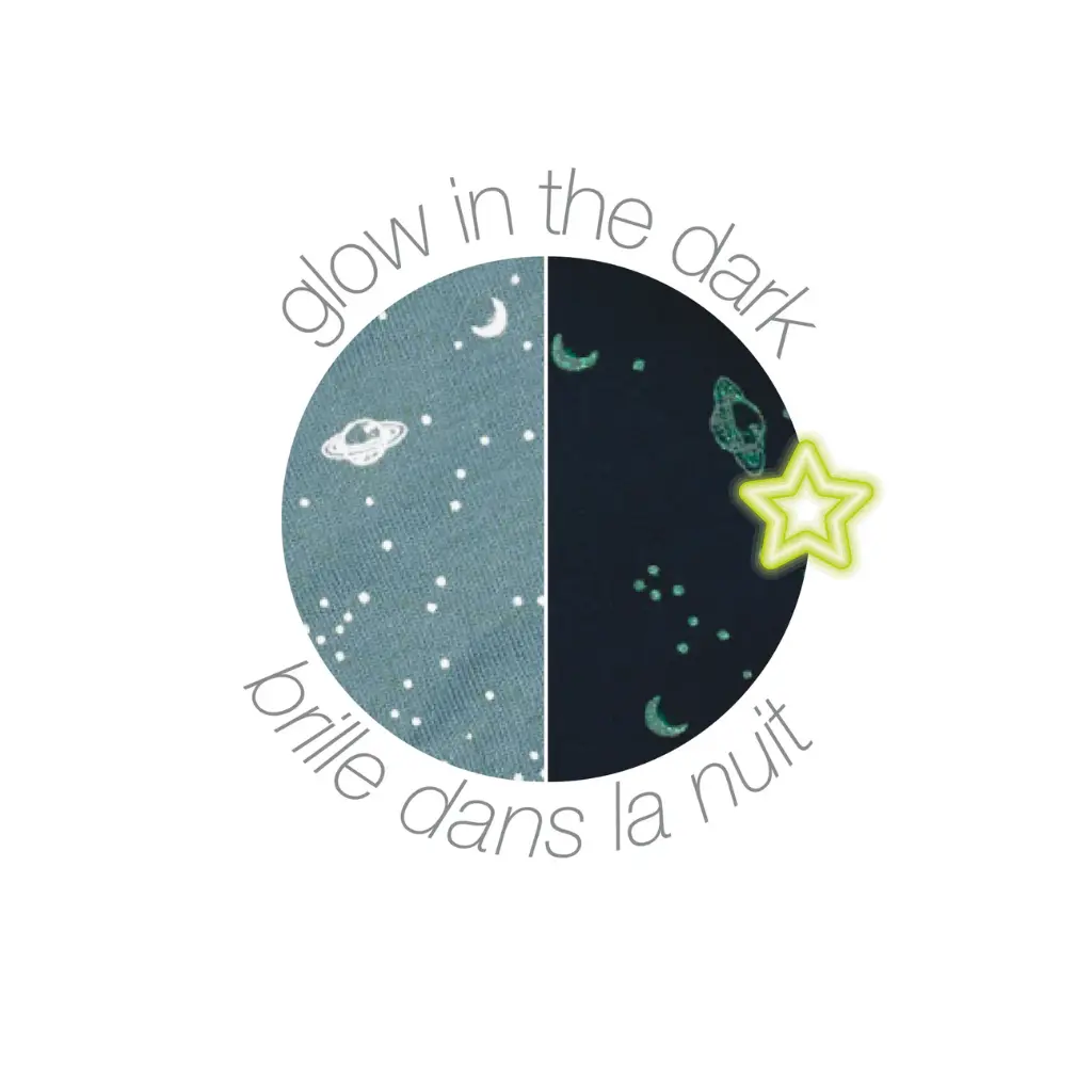 Nattou | Knuffeldoek Lapidou Glow In The Dark Lichtblauw