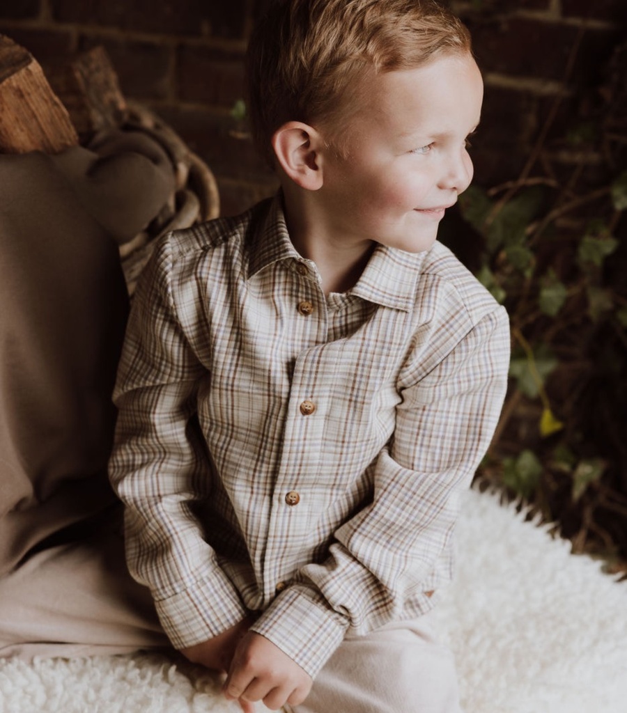 Gymp | Hemd Boys Shirt Kas Green/Off White (kopie)