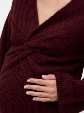 Mamalicious | Pull Mlsvala Crop Knit TOp Winetasting