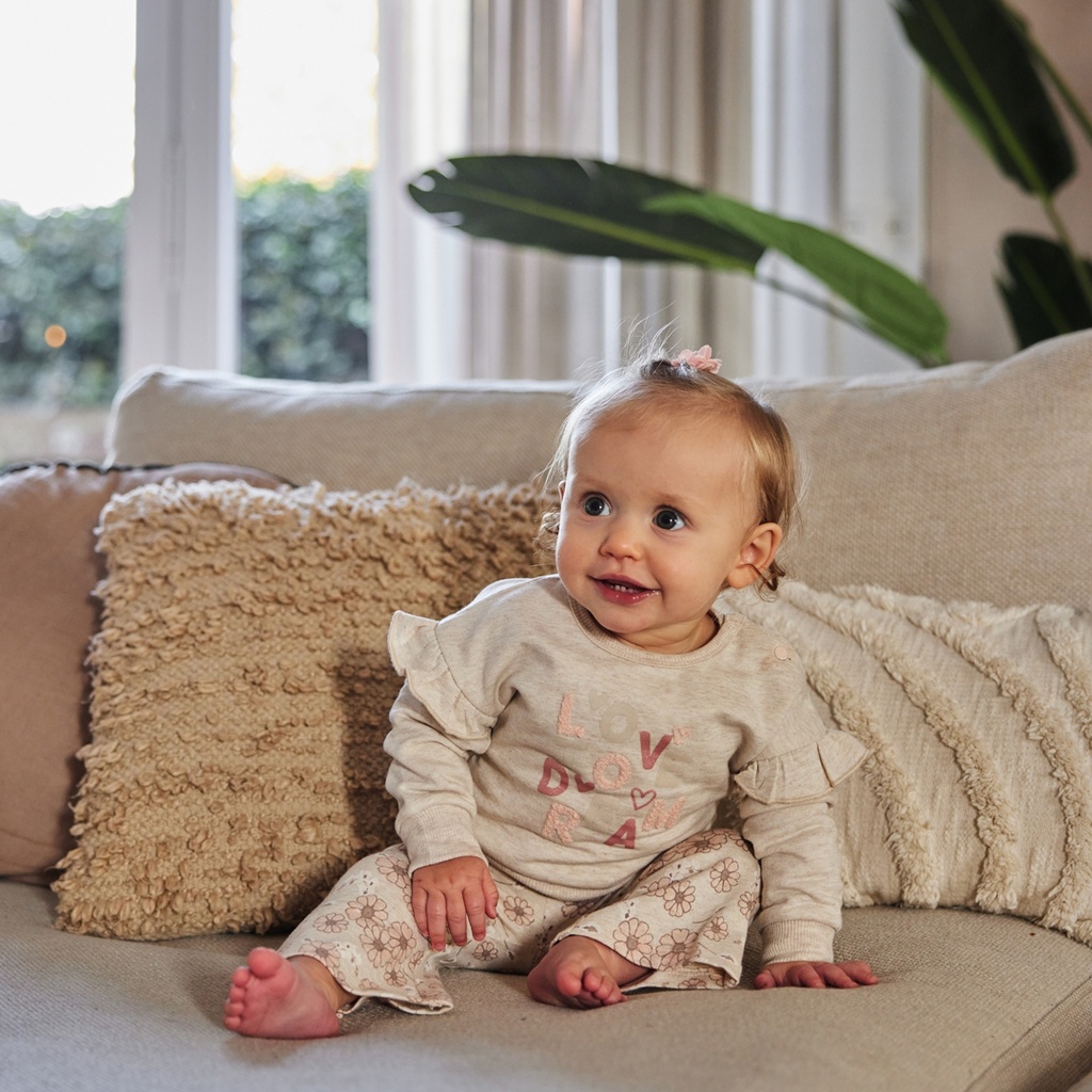 Dirkje | Pull Girls Lovely Sweater Dropped Shoulder Off White