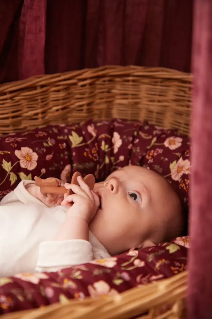 BB&Co | Bijtspeeltje Van Natuurlijk Rubber Bloemenarmband