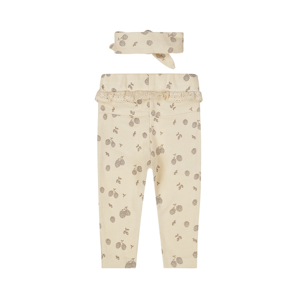 Dirkje | Outfit Girls Pretty Fall Trousers + Headband Off White 2-delig