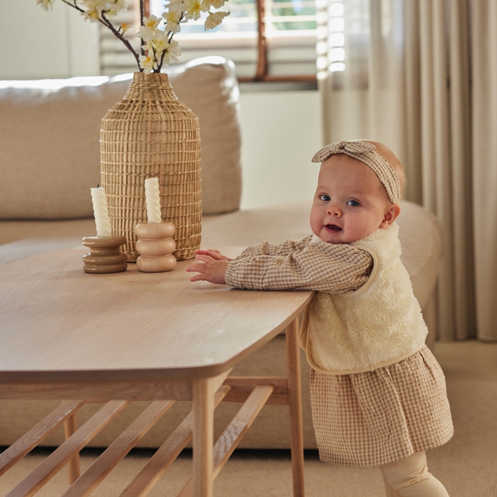 Dirkje | Outfit Girls Pretty Fall + Headband Taupe 4-delig