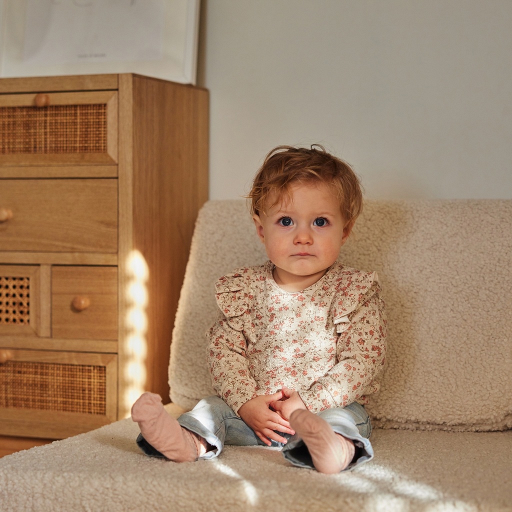 Dirkje | Pull Girls Pretty Berry Sweater Beige Grey