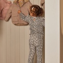 Dirkje | Broek Girls Little Flower Flared Trousers Off White