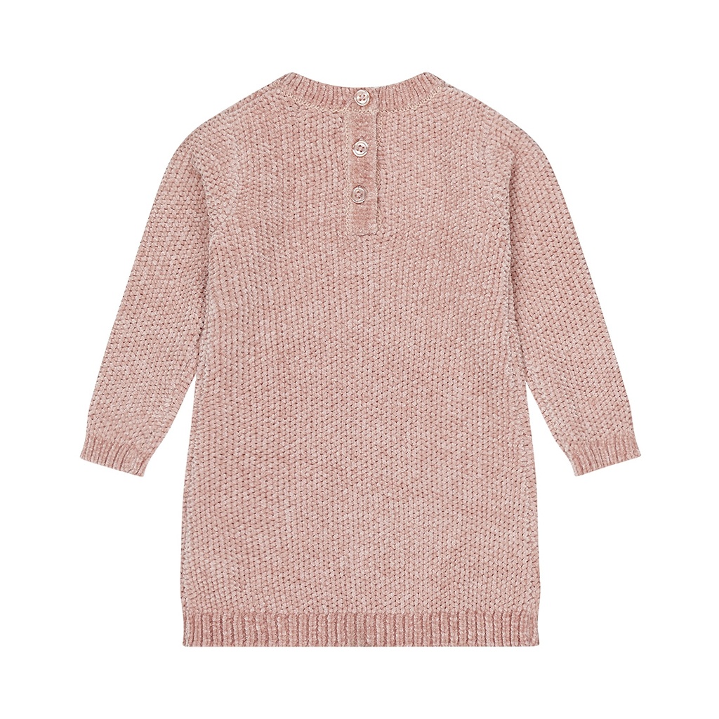 Dirkje | Jurk Girls Little Flower Dress Longsleeve Light Mauve