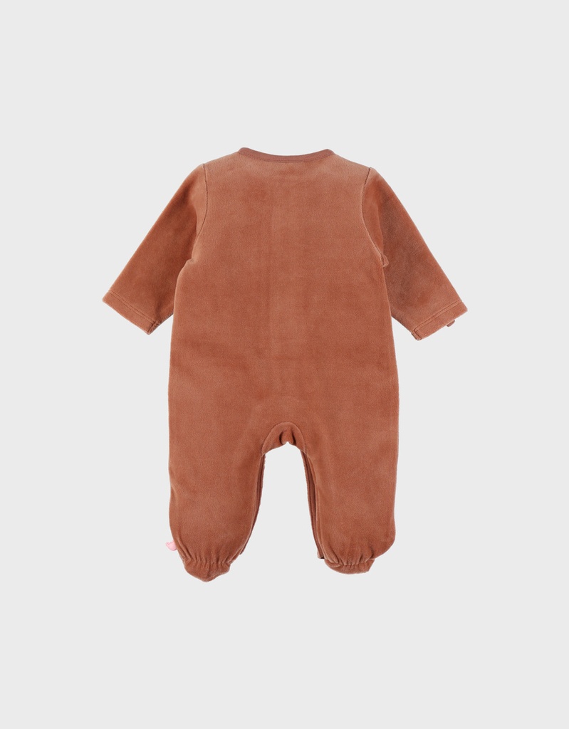 Noukies | Pyjama Funny Mammouth Fluweel Rib Roest
