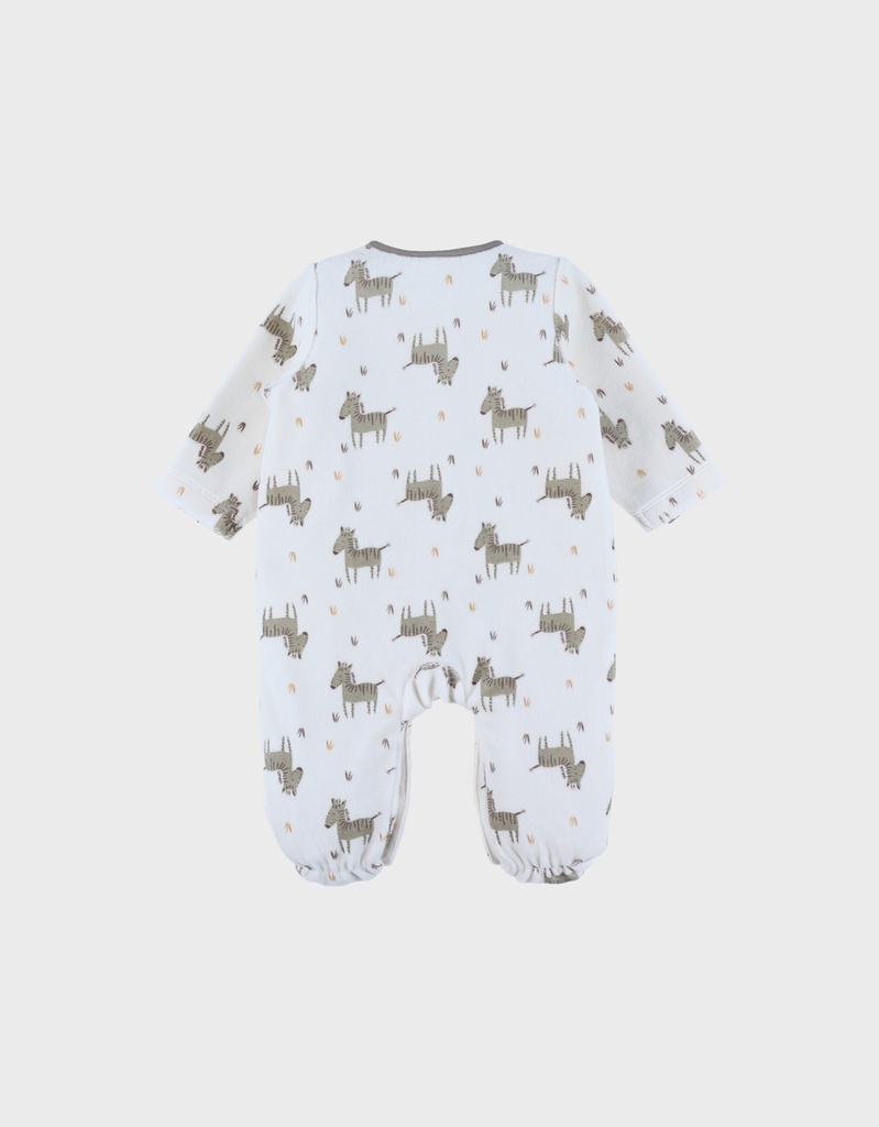 Noukies | Pyjama Sweet Zebra Fluweel All Over Zebra