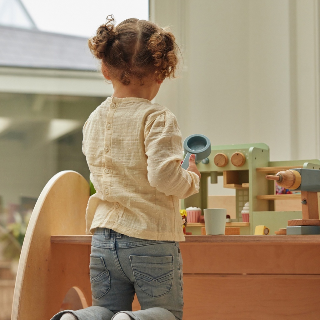 Dirkje | Broek Girls Jeans Flared Blue Jeans