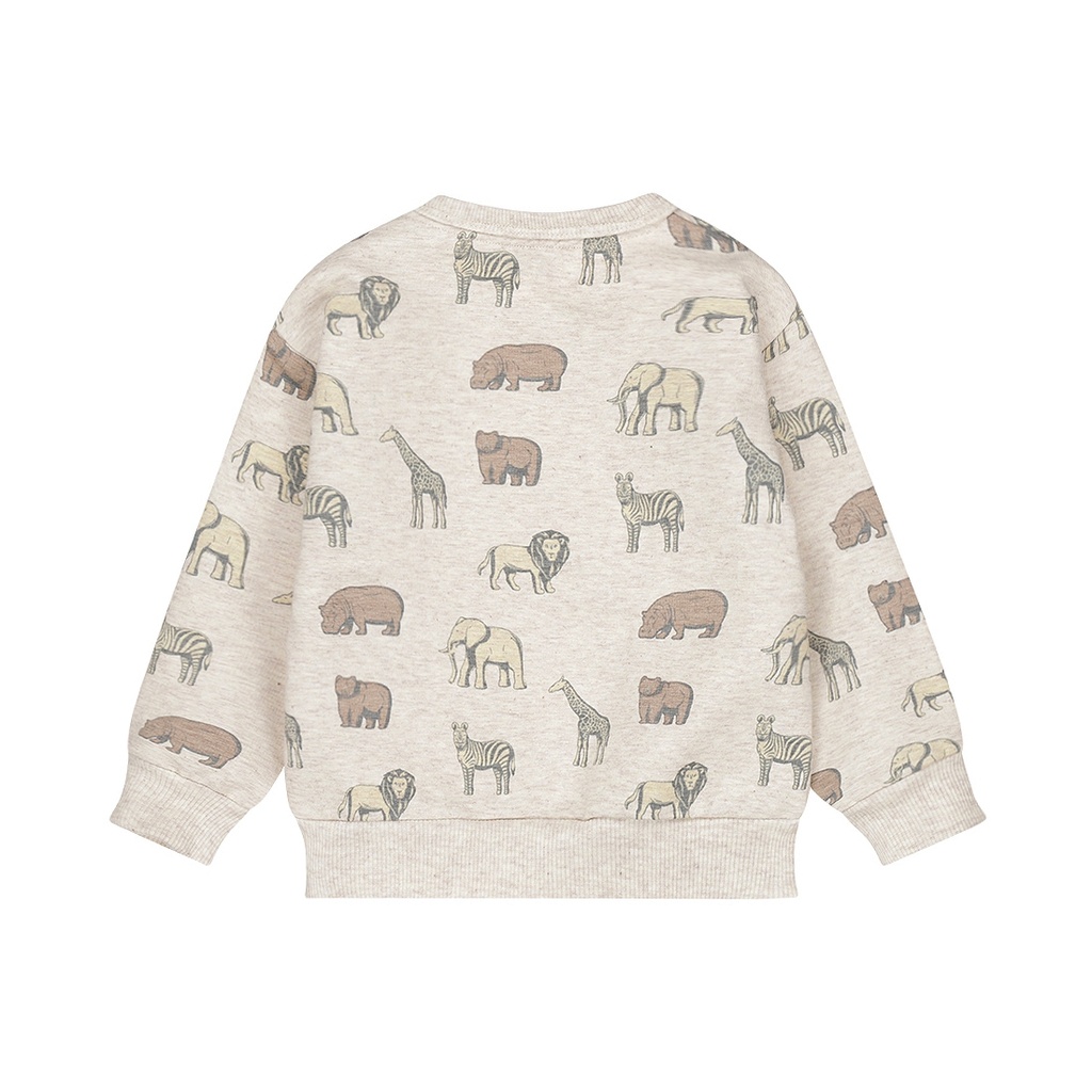 Dirkje | Pull Boys Safari Friends Sweater Loos Fit Pebble