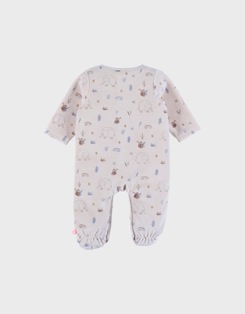 Noukies | Pyjama Jungle Fluweel All Over Jungle Dieren