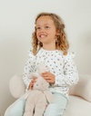 Noukies | Pyjama Lovely Bird Fluweel All over Bloemen 2-delig
