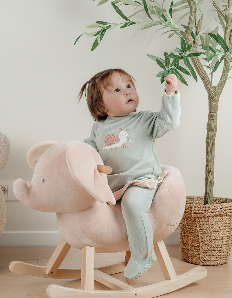 Noukies | Pyjama Romantic Flowers Fluweel Blauw