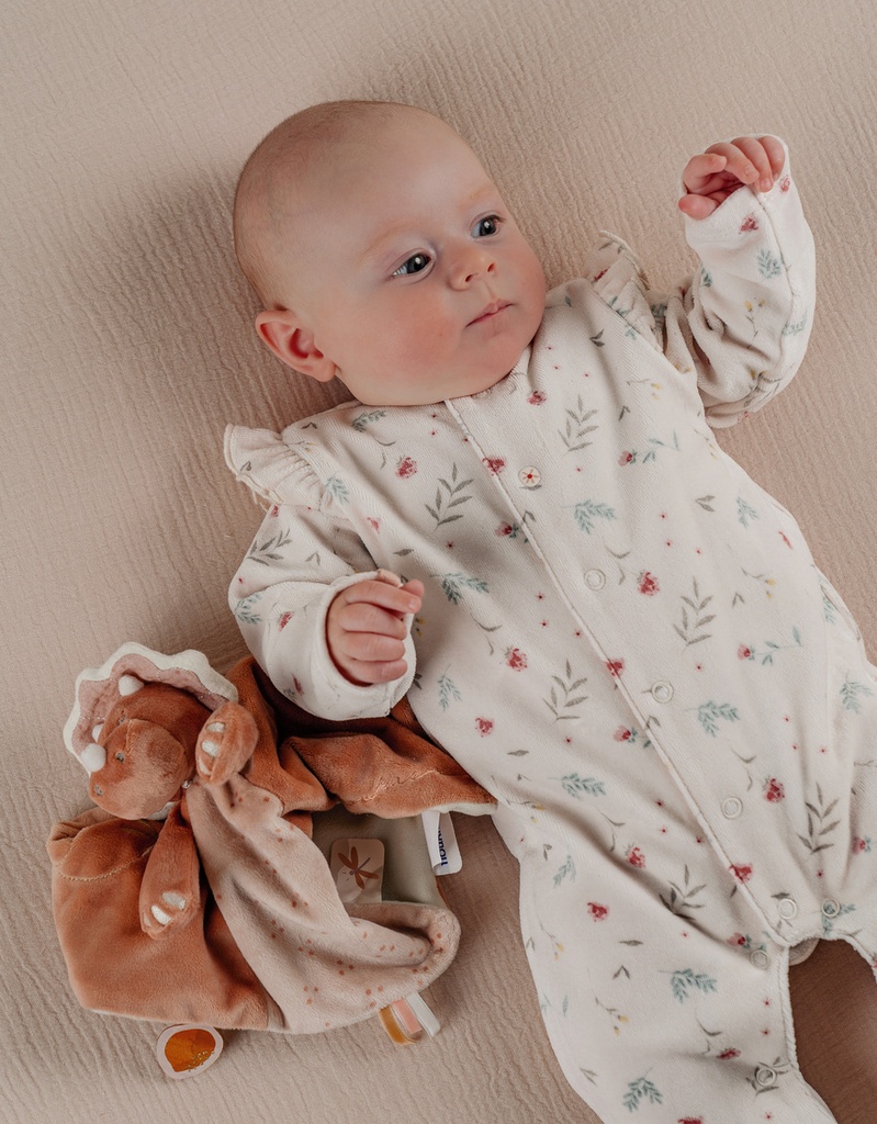 Noukies | Pyjama Romantic Flowers Fluweel All Over Bloemen