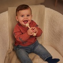 Dirkje | Pull Boys Frosty Friends Sweater With Crew Neck Rust