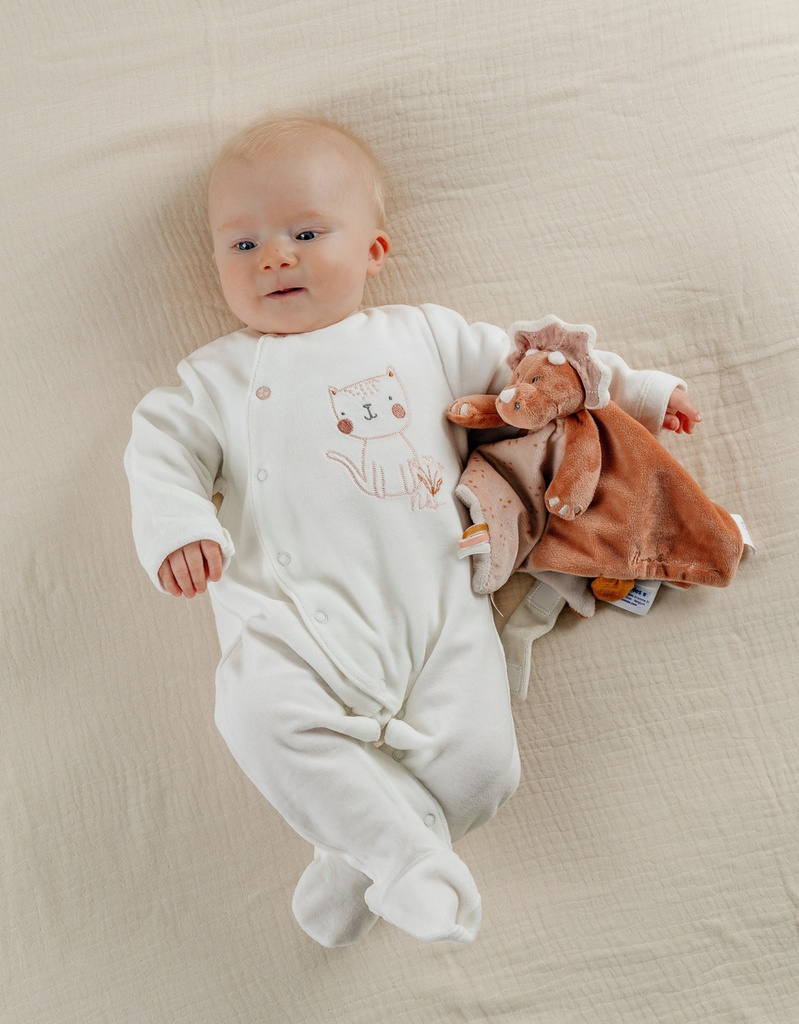 Noukies | Pyjama Nappy Cat Fluweel 