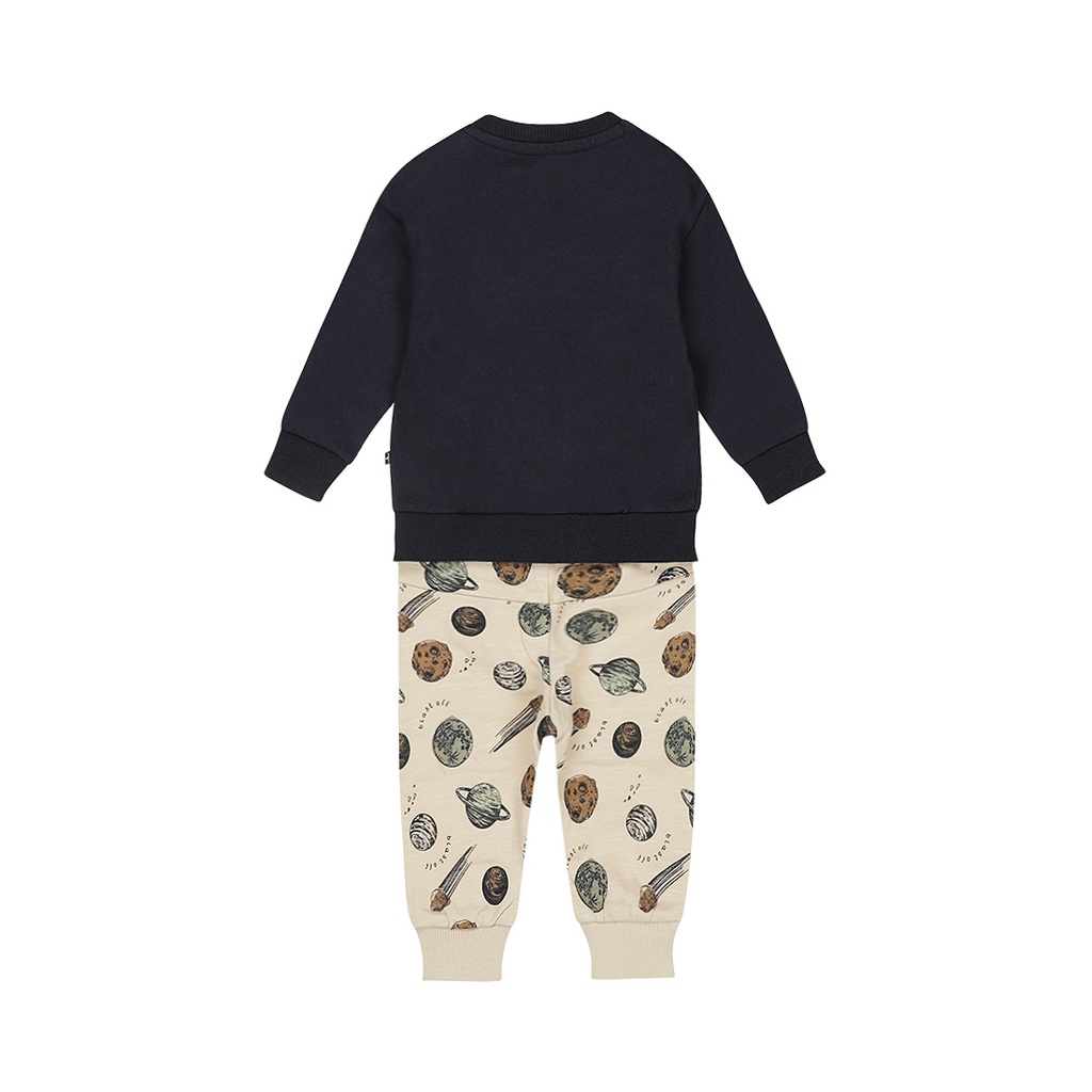 Dirkje | Outfit Boys Space Babysuit Navy 2-delig