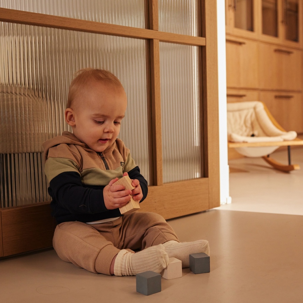 Dirkje | Outfit Boys Space Babysuit Beige Grey 2-delig