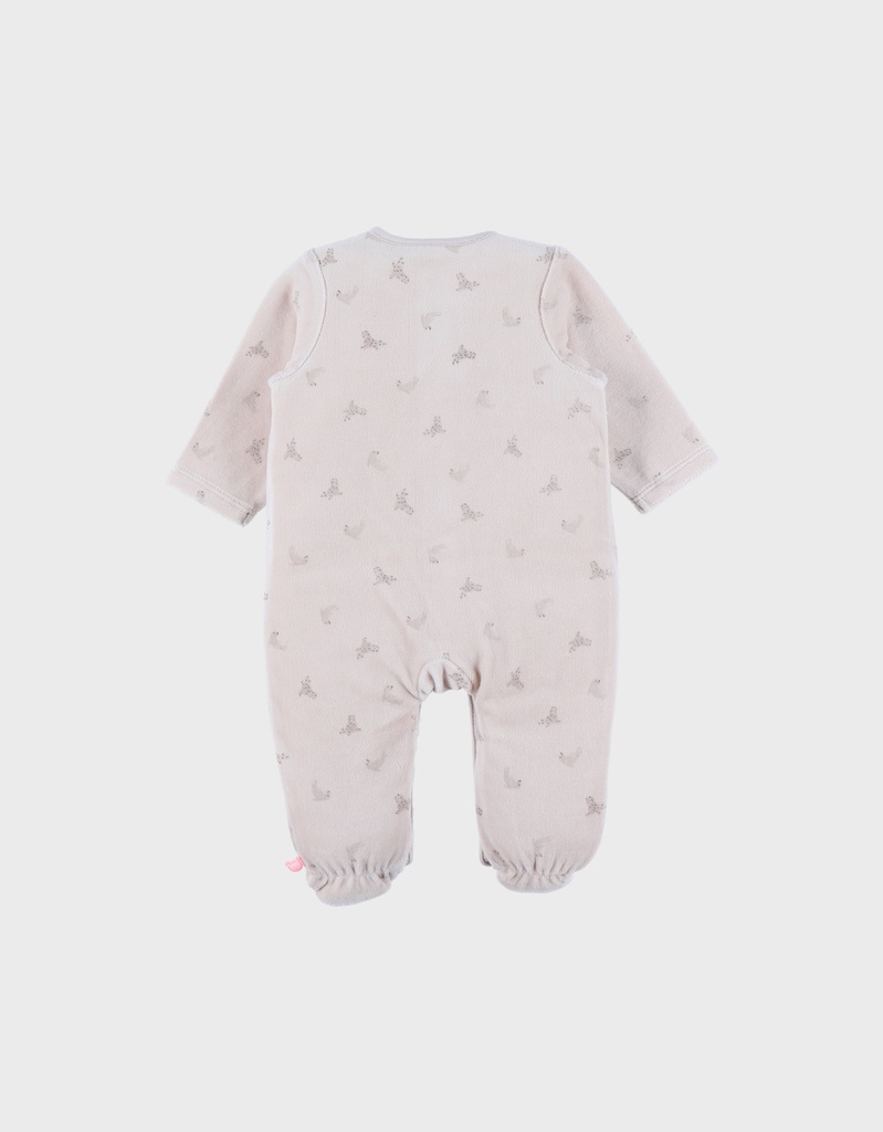 Noukies | Pyjama Newborn Fluweel All Over Zeehond