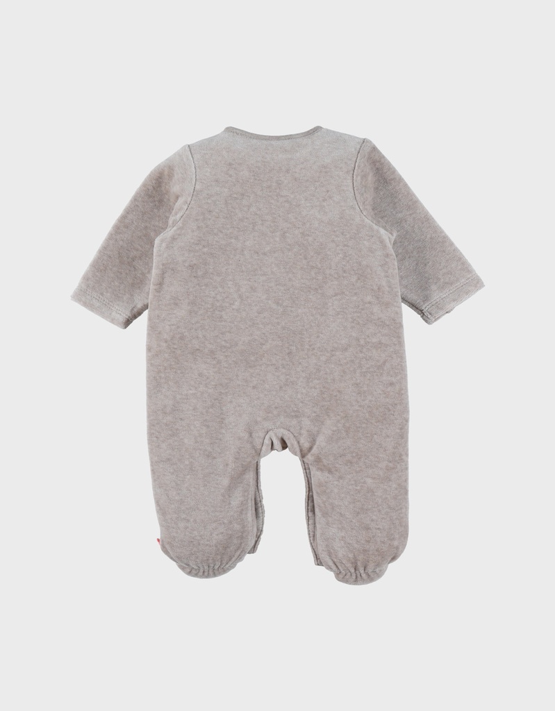 Noukies | Pyjama Newborn Fluweel Beige