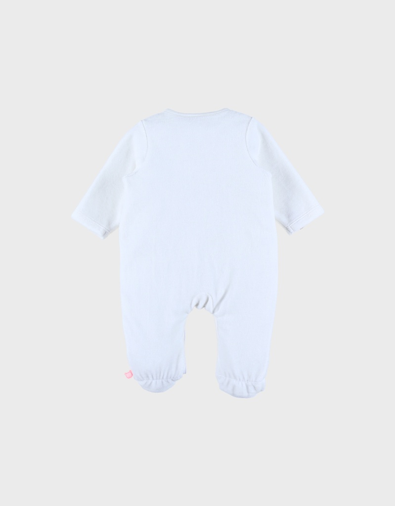 Noukies | Pyjama Fluffy Fluweel Wit