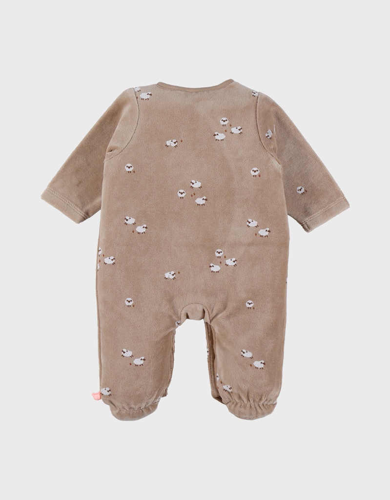 Noukies | Pyjama Fluffy Fluweel Bruin