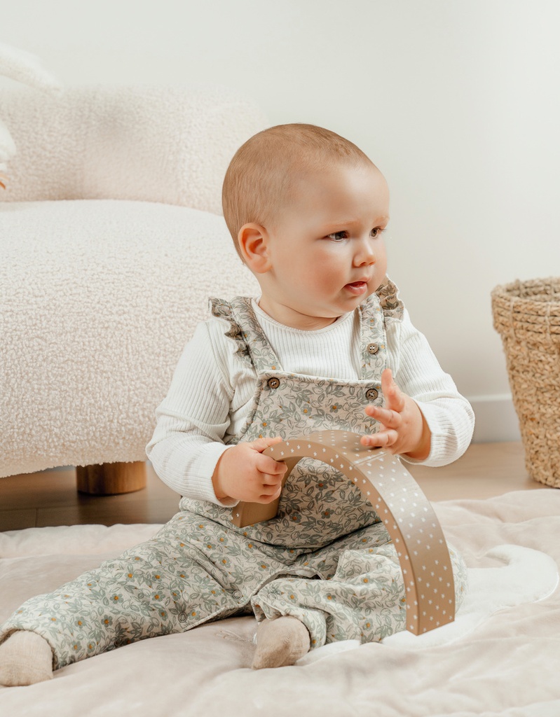 Noukies | Outfit Tendresse T-Shirt/Salopet  Wit/All Over Bloemen