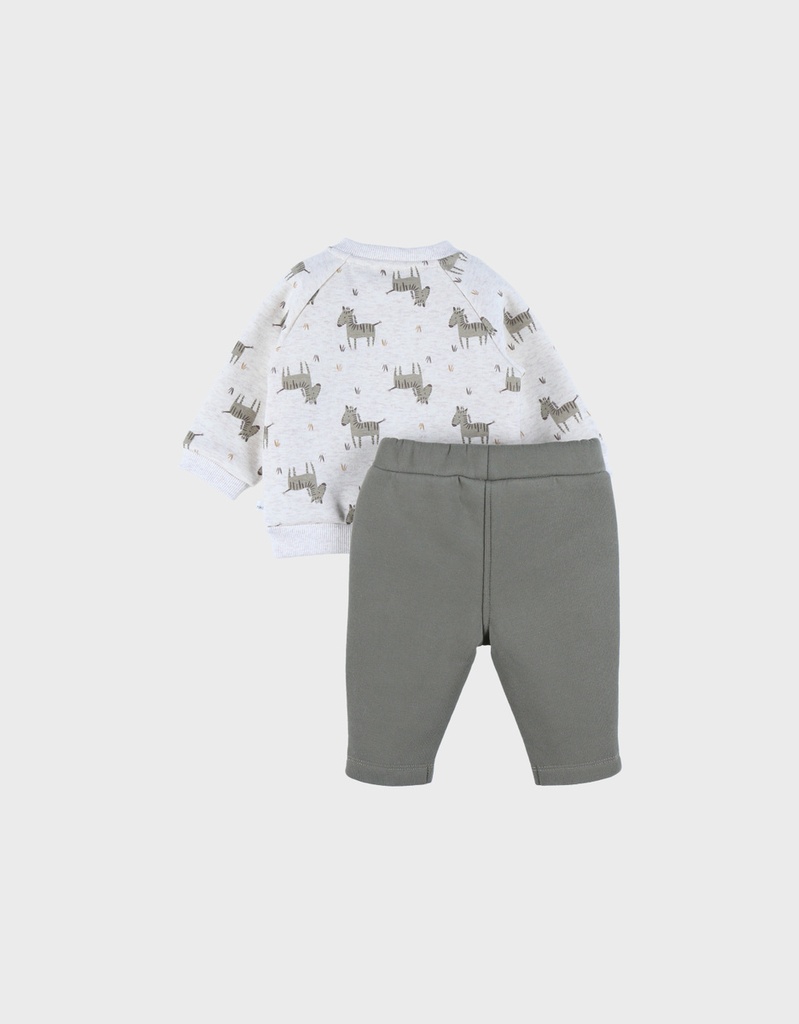 Noukies | Outfit Sweet Zebra Pull/Broek All Over Zebra/Kaki 