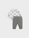 Noukies | Outfit Sweet Zebra Pull/Broek All Over Zebra/Kaki 