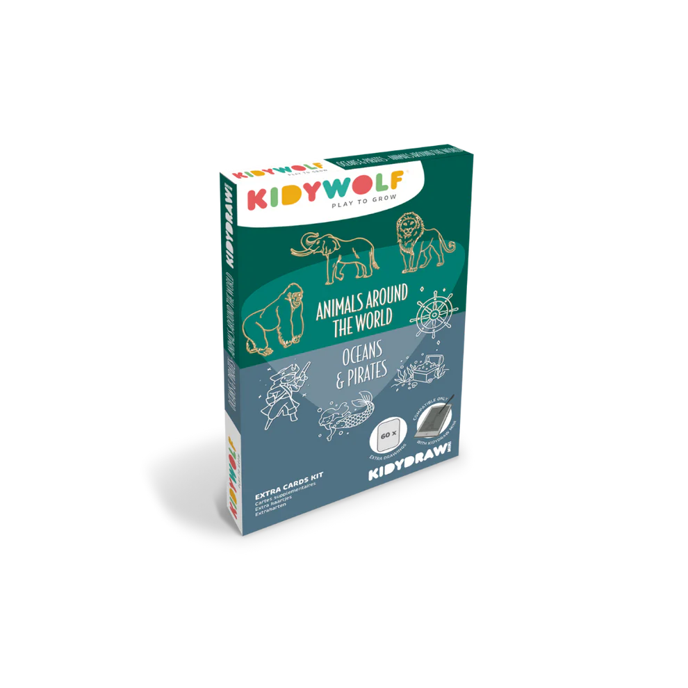 Kidywolf | Navulling Kidydraw - Mini Dieren Van Over De Hele Wereld En Oceanen & Piraten