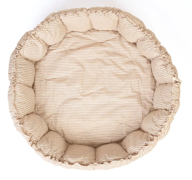 Play&Go | Speeltapijt Bloom Organic Cotton Stripes Blue Dia 130cm