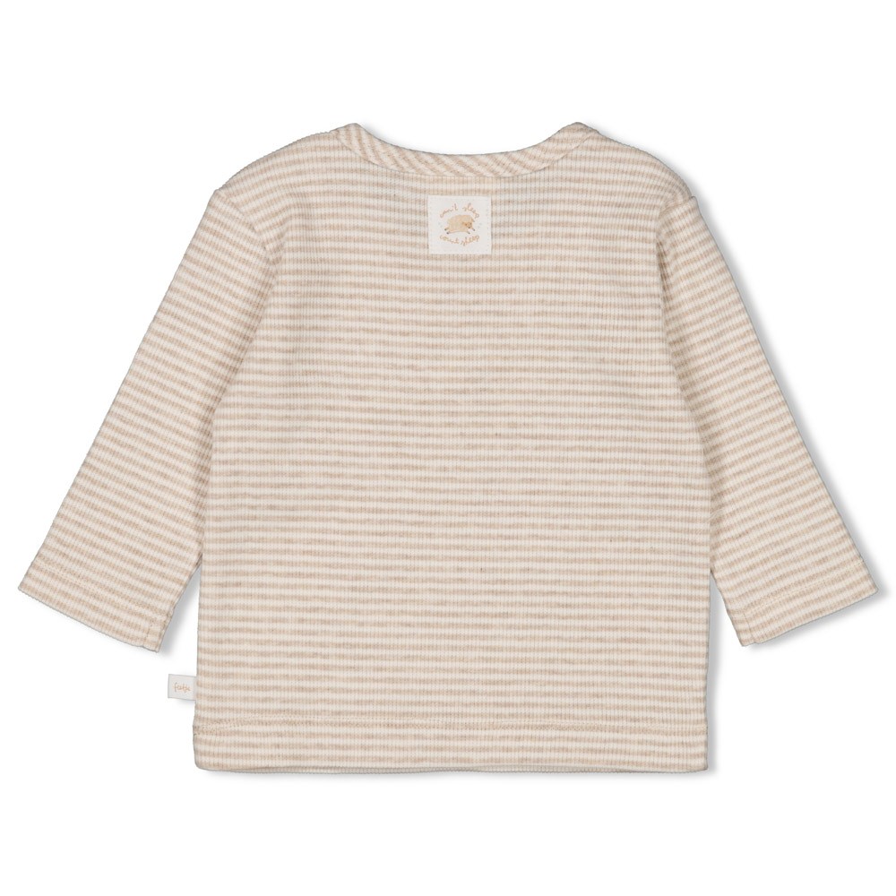 Feetje | T-shirt Sleepy Sheepy Longsleeve Stripes Taupe Melange