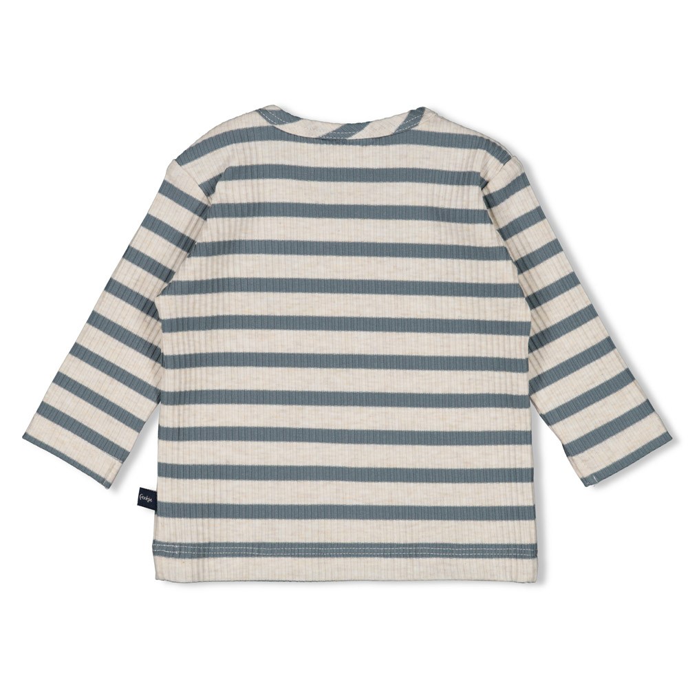 Feetje | T-shirt Let's Go! Longsleeve Stripes Petrol