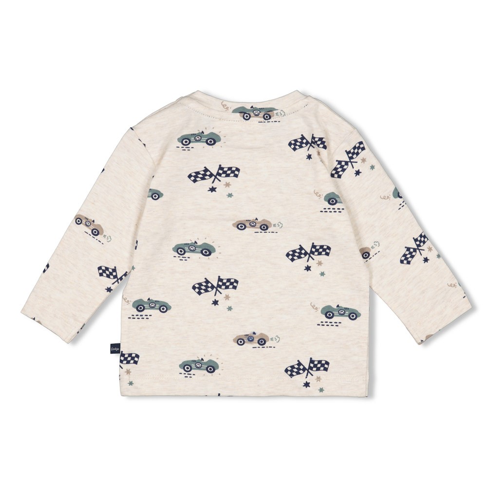 Feetje | T-shirt Let's Go! Longsleeve Off White Melange