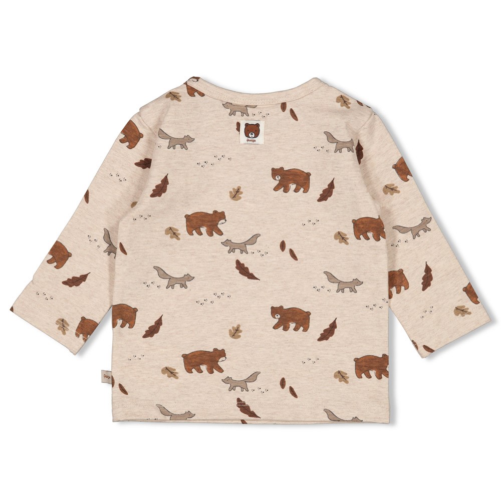 Feetje | T-shirt Wild World Longsleeve Taupe Melange