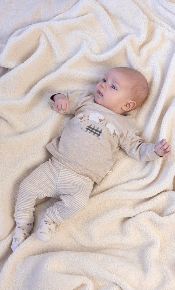 Feetje | Broek Sleepy Sheepy Taupe Melange