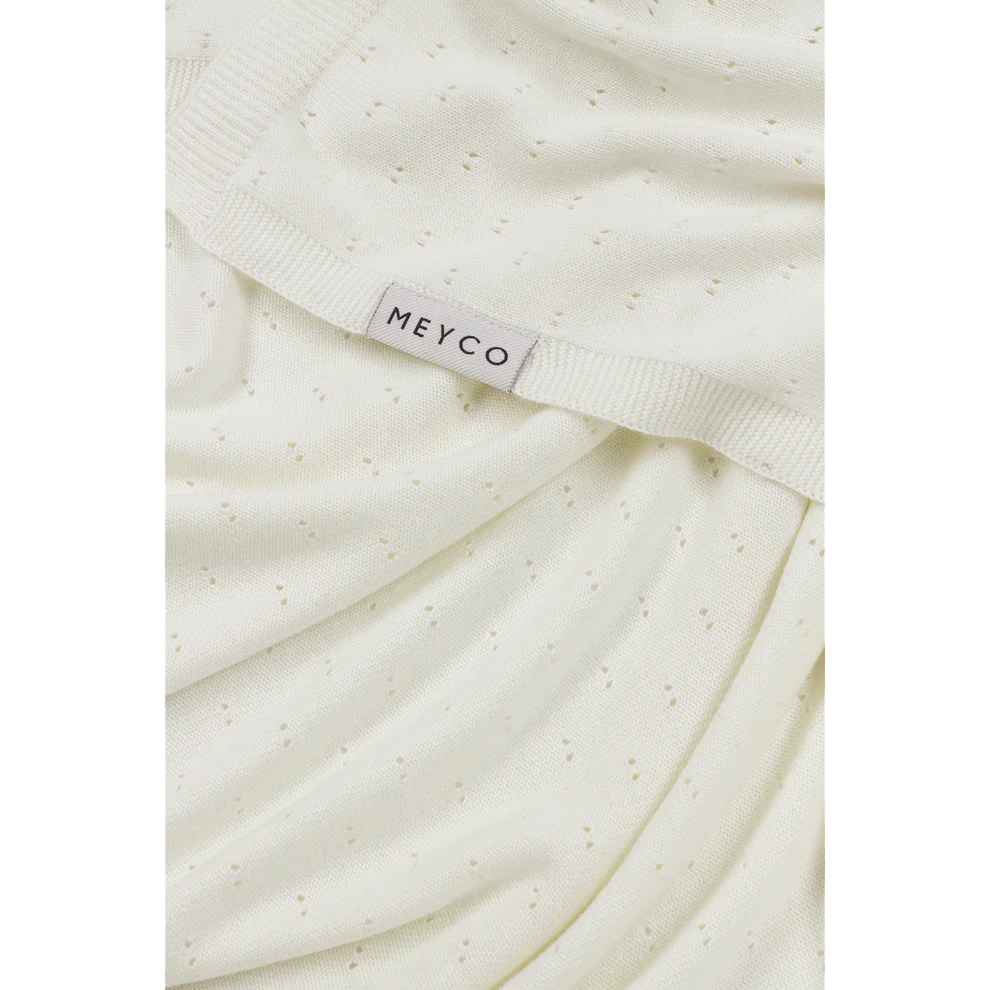 DEKEN, 75x100cm, Bamboe, Ajour offwhite, uni, bamboe, TOG 0.3, voor wieg/ draagmand/park