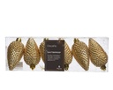 Kaemingk | Hangfiguur Polystyreen Dennenappel Goud 6-pack